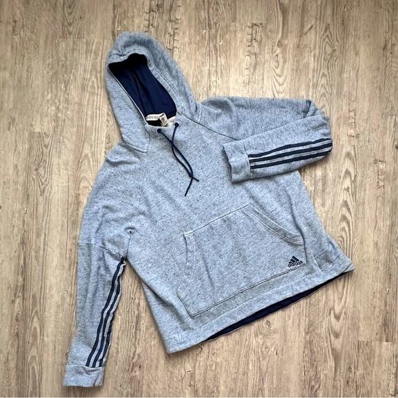 Adidas Womens Athletics sport-2-street Blue Pullover Hoodie Size X-Large - Picture 4 of 10